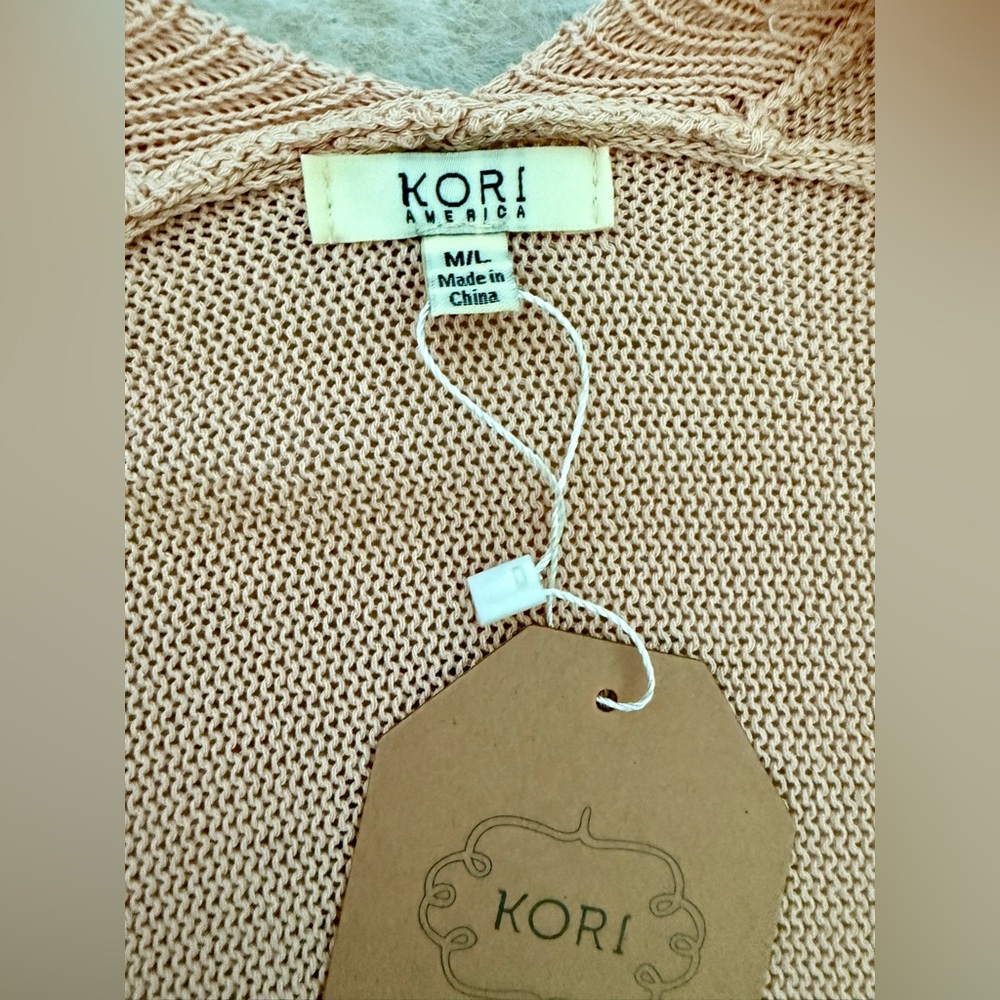 NWT! Kori Light Weight Knitted Oversized Long Cardigan Coastal Bohemian M/L